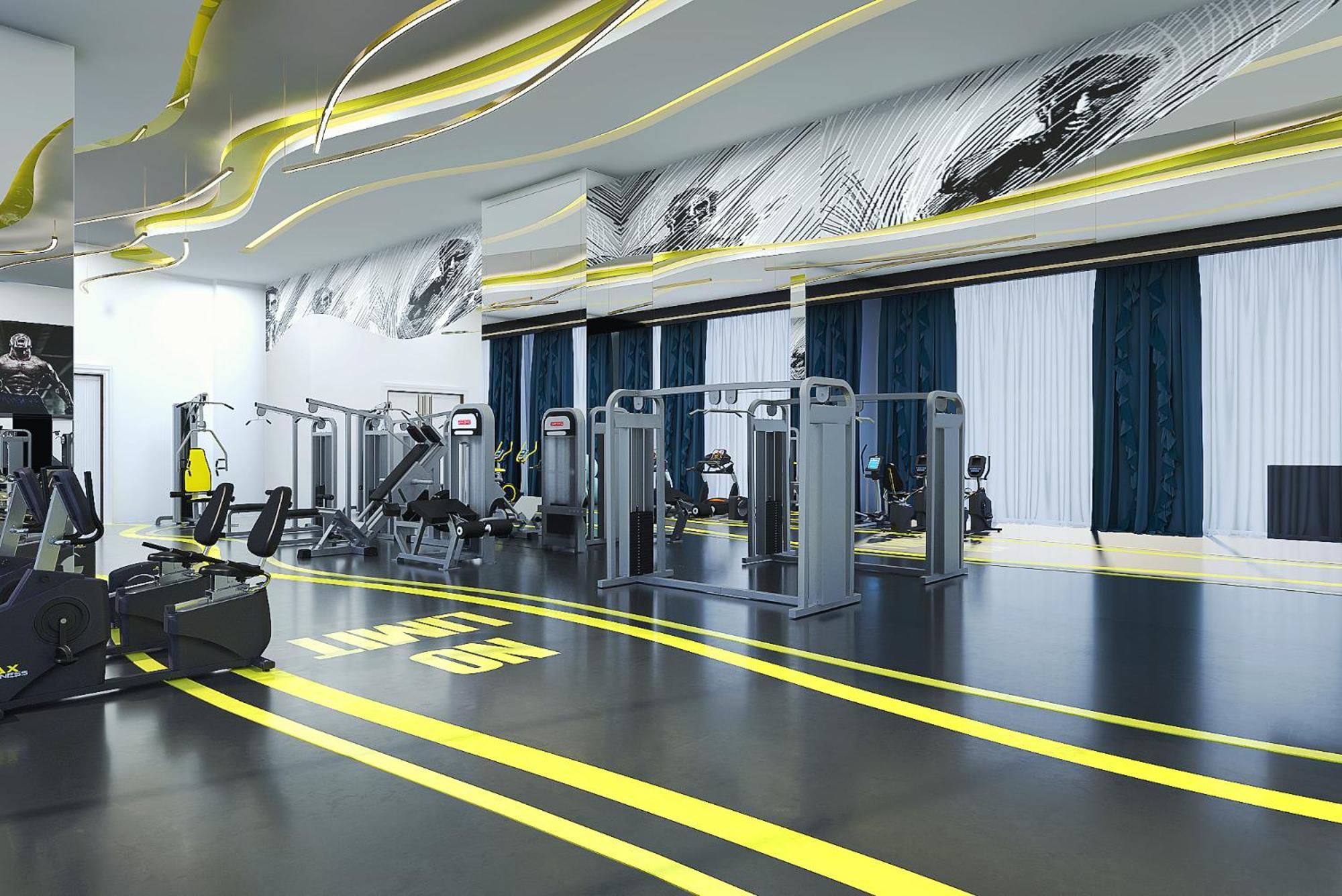 Royal M Al Aqah Beach Resort By Gewan 外观 照片 The gym at the hotel